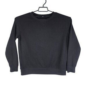 Womens Black Jane Delance Pullover Sweatshirt Crew Neck Long Sleeve Size S